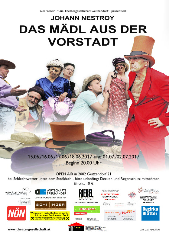 Theatergesellschaft Geitzendorf: Johann Nestroy´s Das Mädel aus der Vorstadt